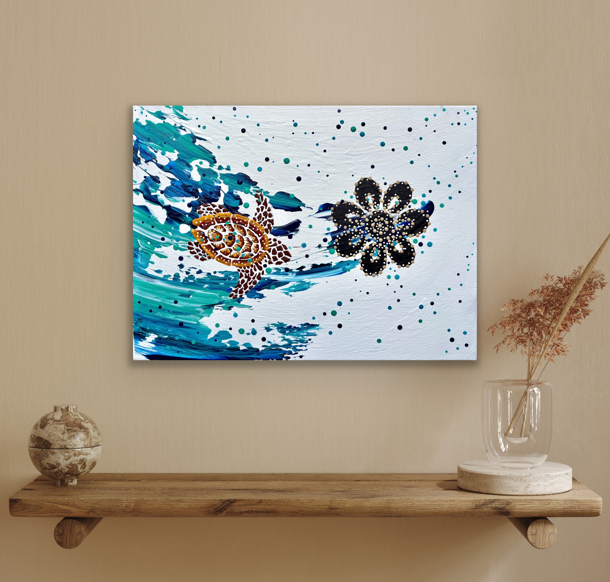 Turtle Increase Song Cycle Aboriginal Art Anthony Walker Milbi Designs 31x41 Jan 2026 2 In Situ