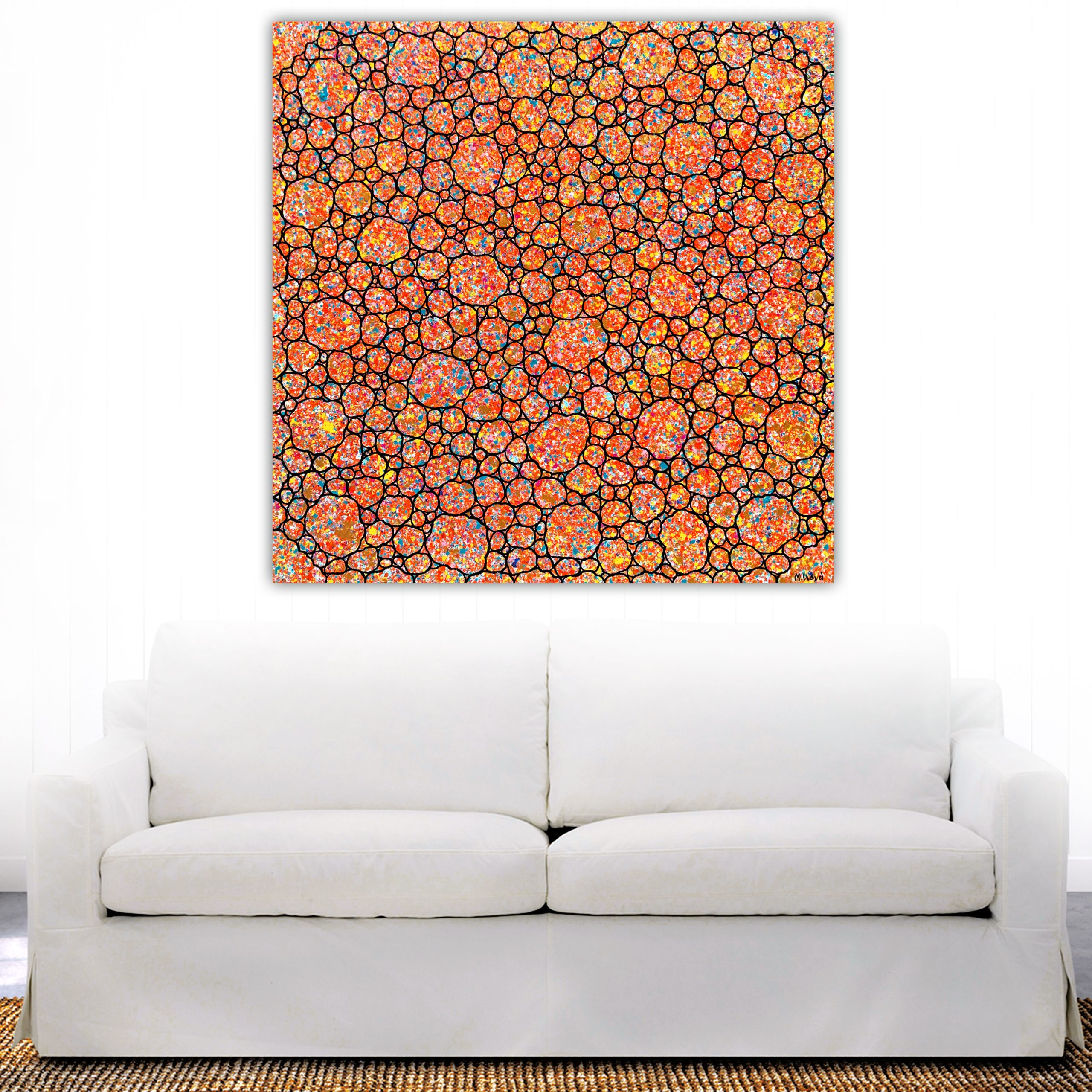 Lounge 1 Abstract Landscape Outback Australia Pebbles Miranda Lloyd