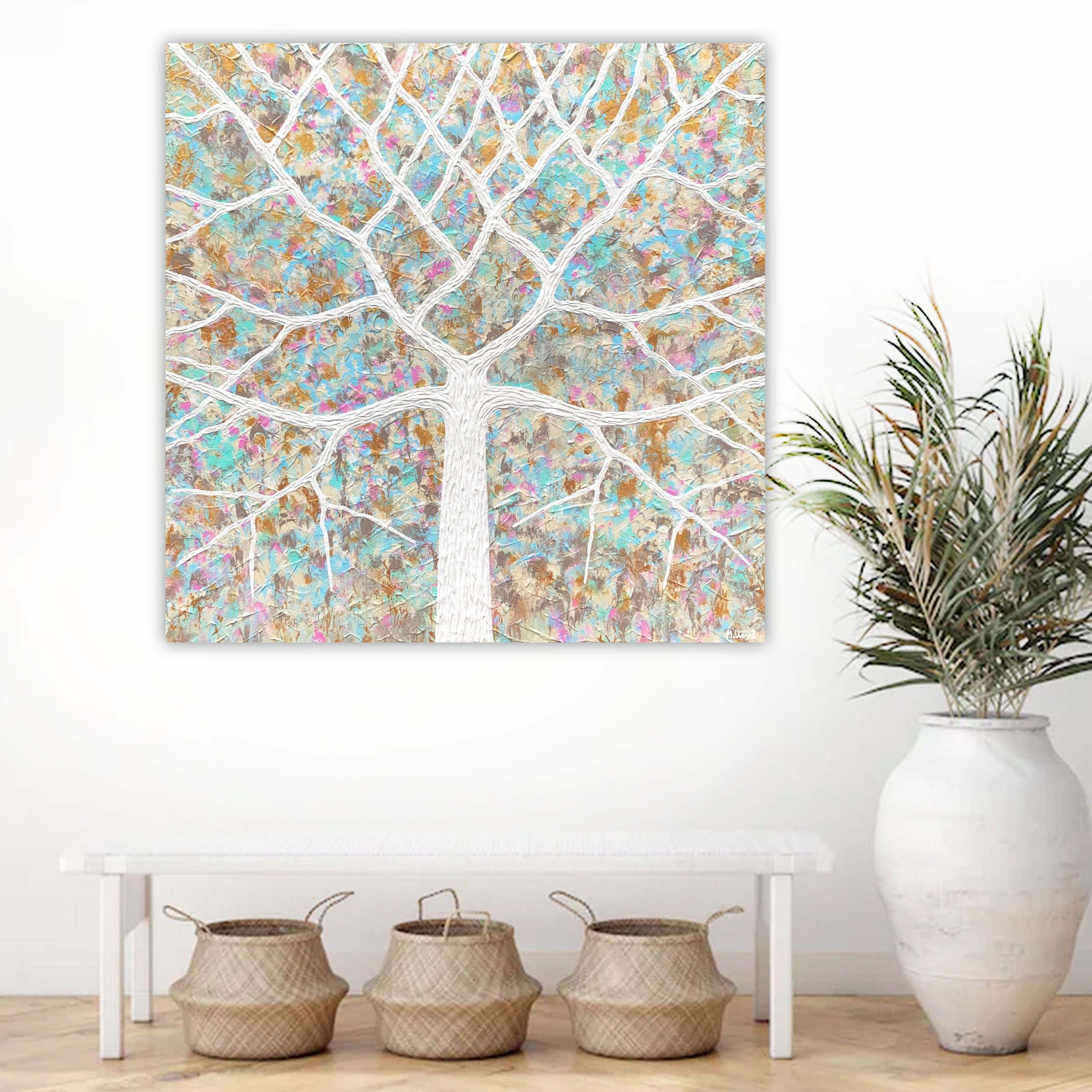 Beach Tree Lounge 2 Impasto Abstract Miranda Lloyd