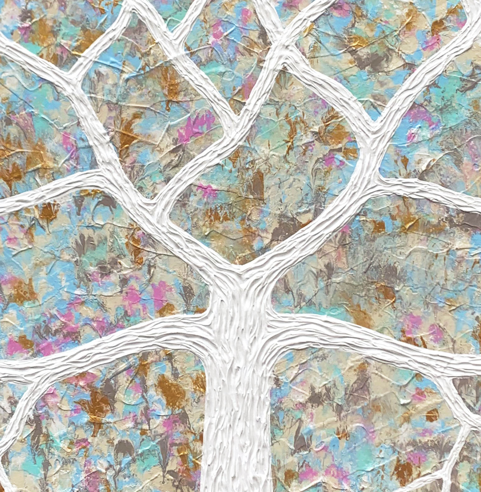 Textures 2 Beach Tree Impasto Abstract Miranda Lloyd