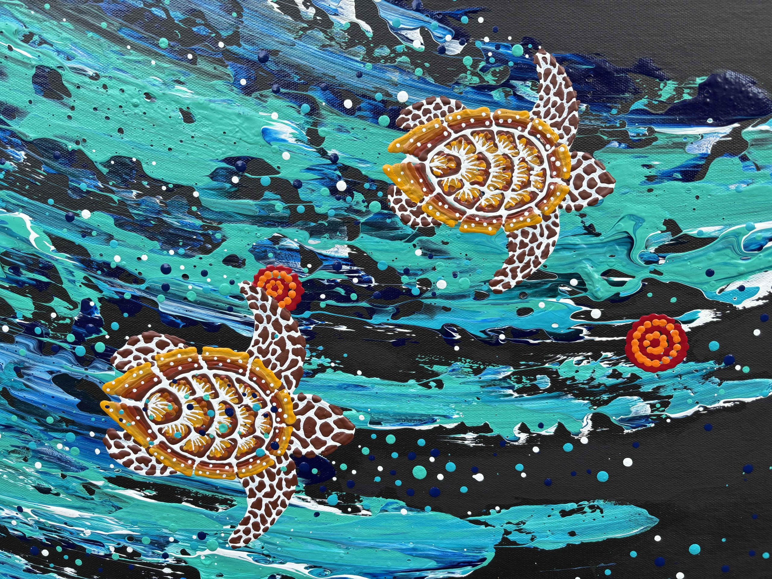 Milbi Designs Anthony Walker Aboriginal Art Seven Sister Song Cycle Jan 2026 122 X 92 Detail 1
