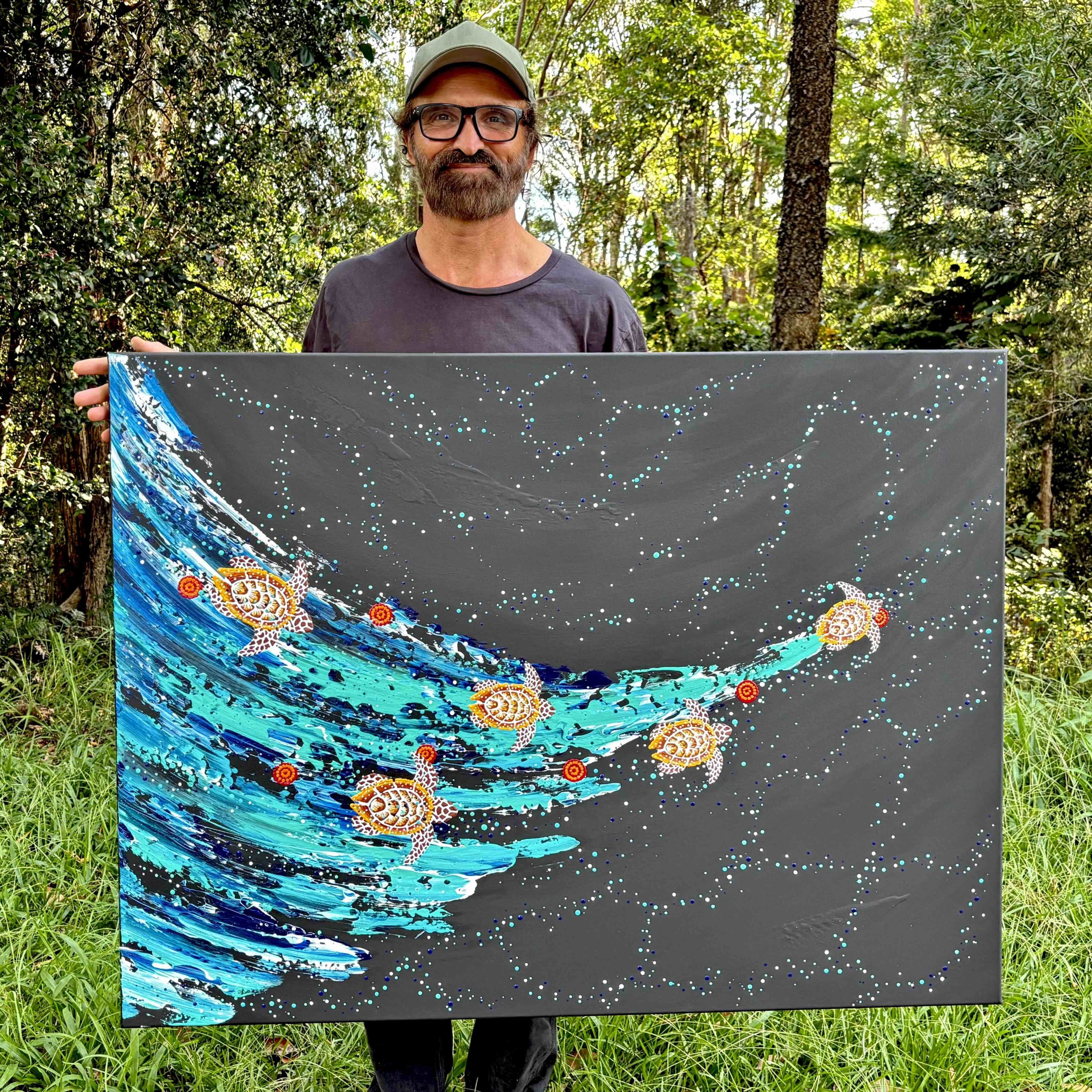 Milbi Designs Anthony Walker Aboriginal Art Seven Sister Song Cycle Jan 2026 122 X 92 With Artist