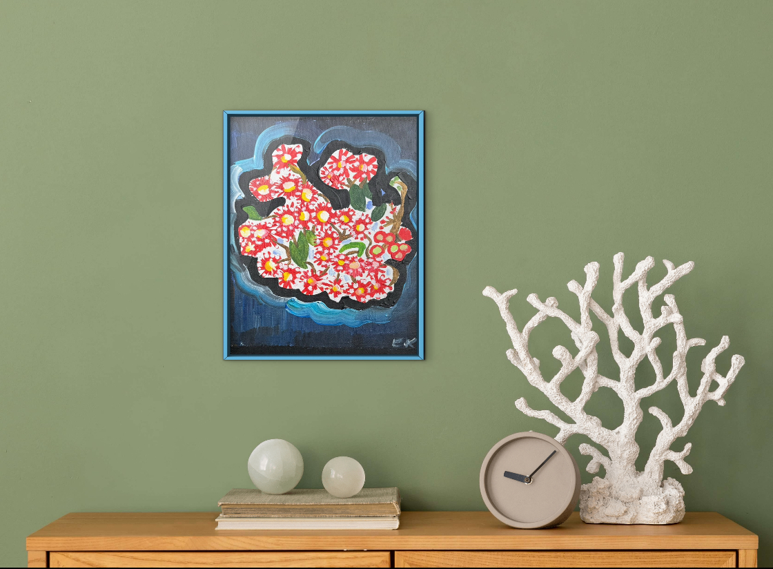 Flowers With A Dark Backrgound Setting