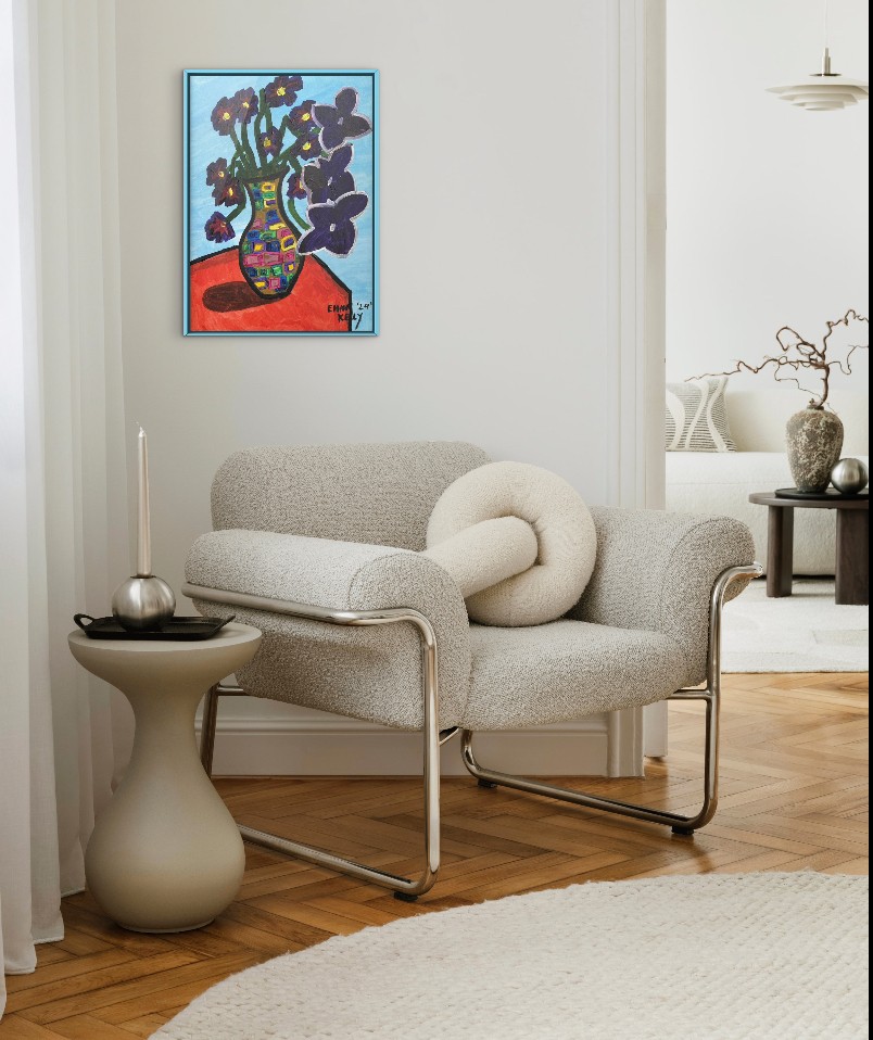 Stilllifewithmulticoloredvasesetting