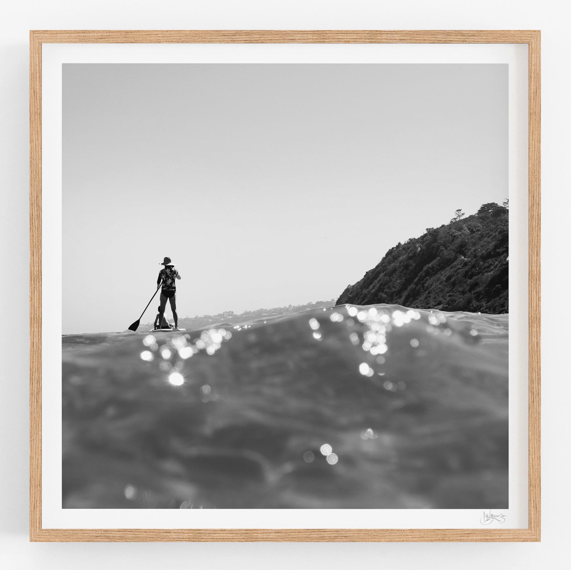 Paddling Mills Beach Bw (square) Frame