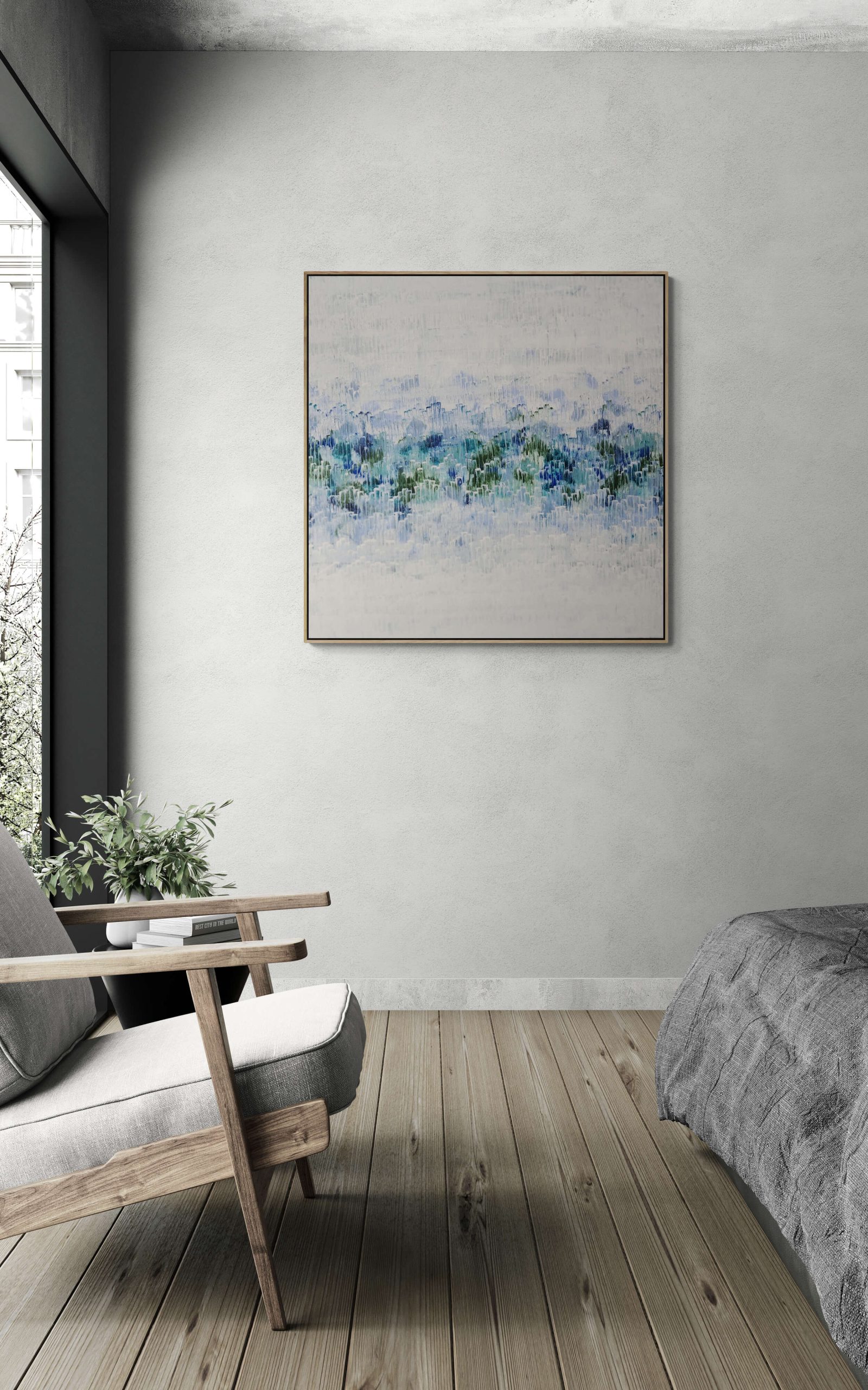 Sunlit Bedroom With A Chair And Plant (1)