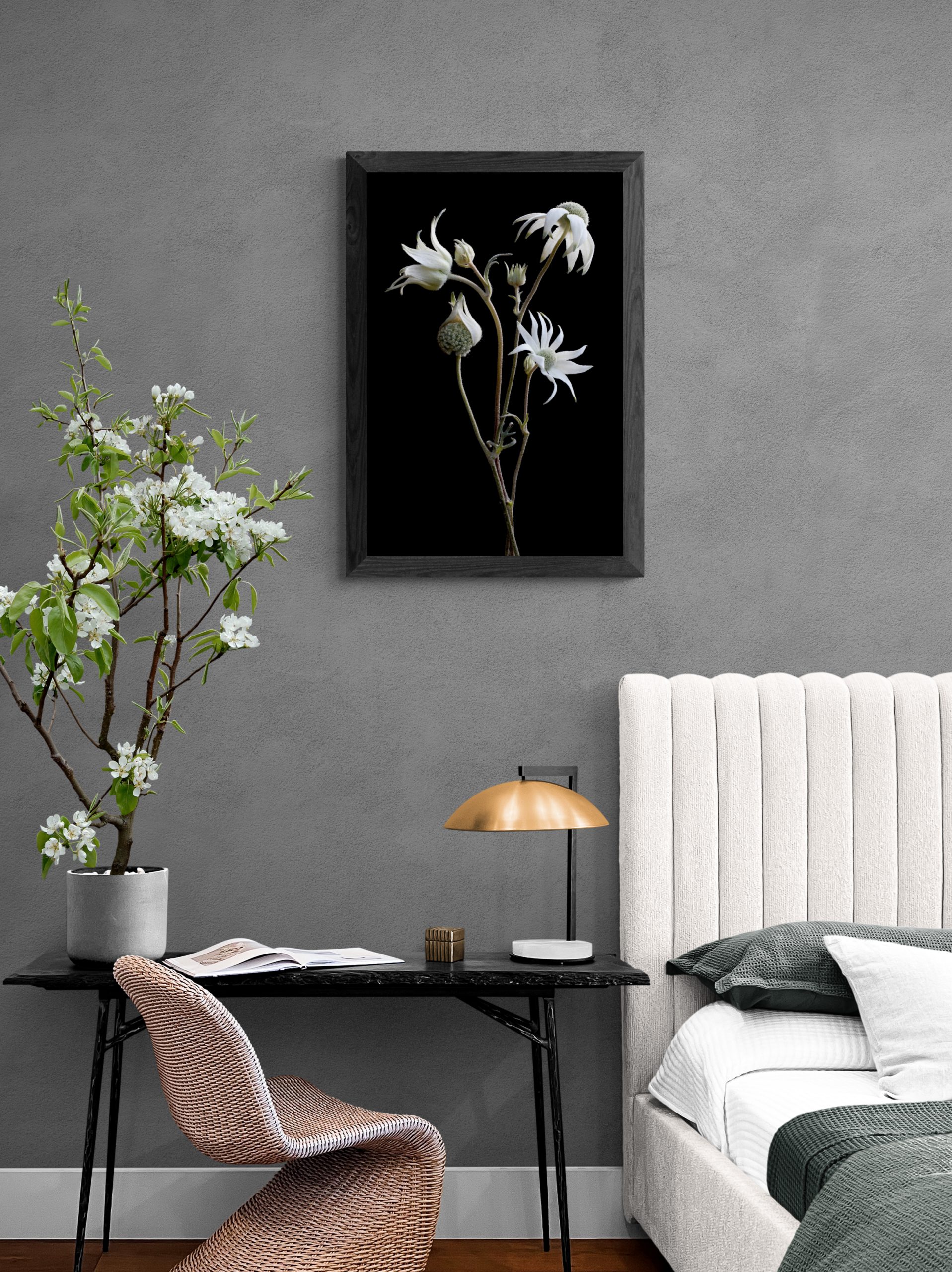 Bohemian Style Bedroom With Large Plant (9)