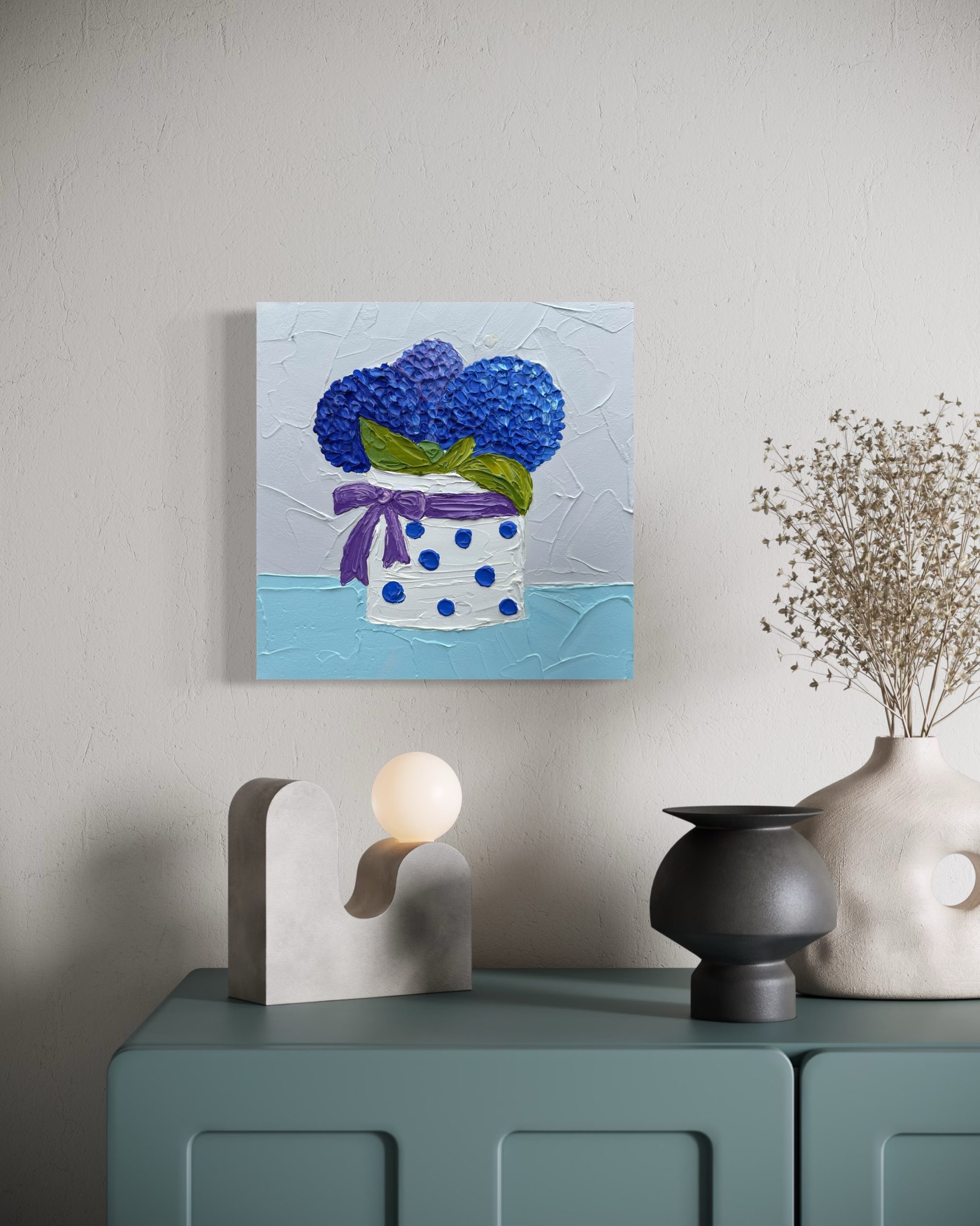 Still life with hydrangeas - Art Lovers Australia