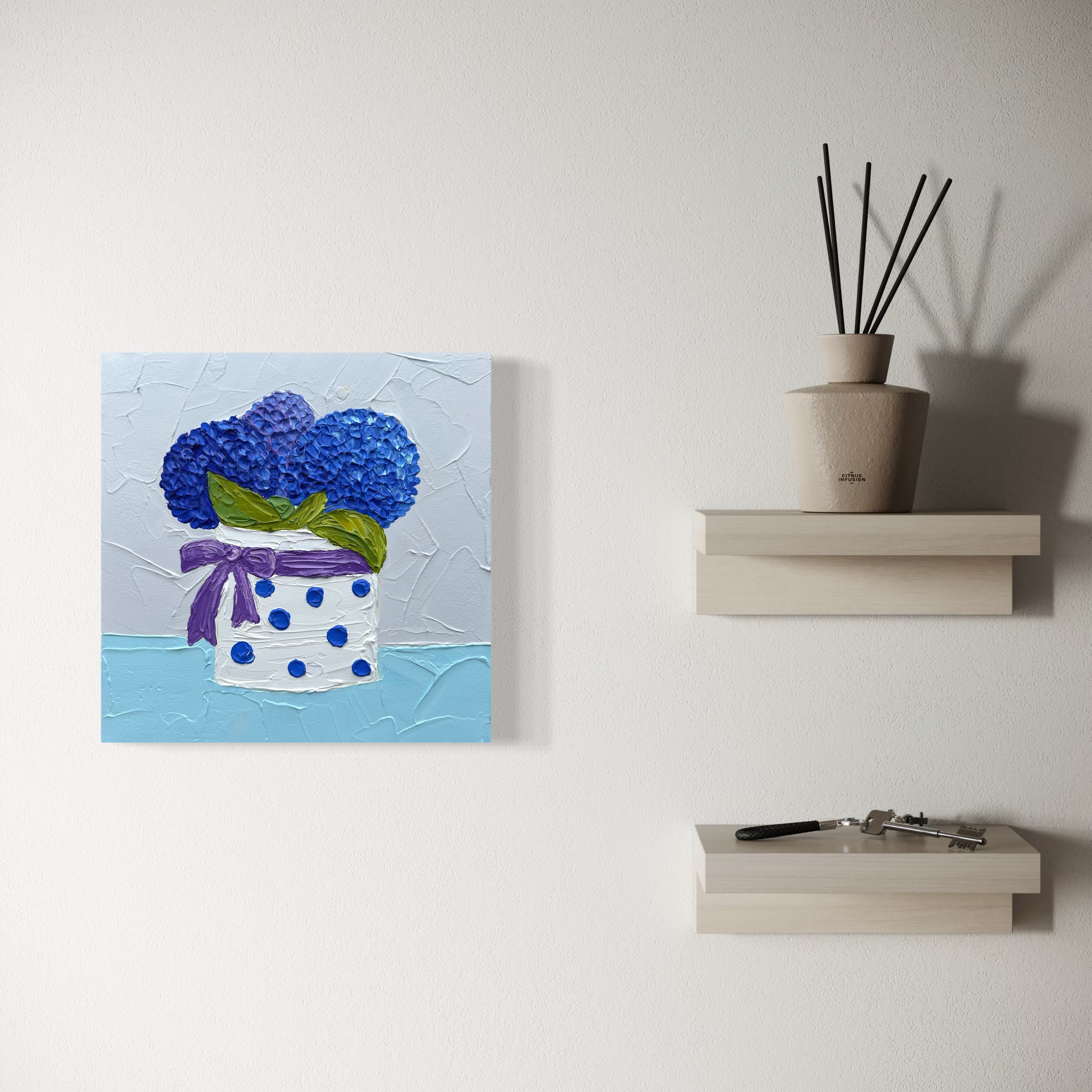 Still life with hydrangeas - Art Lovers Australia